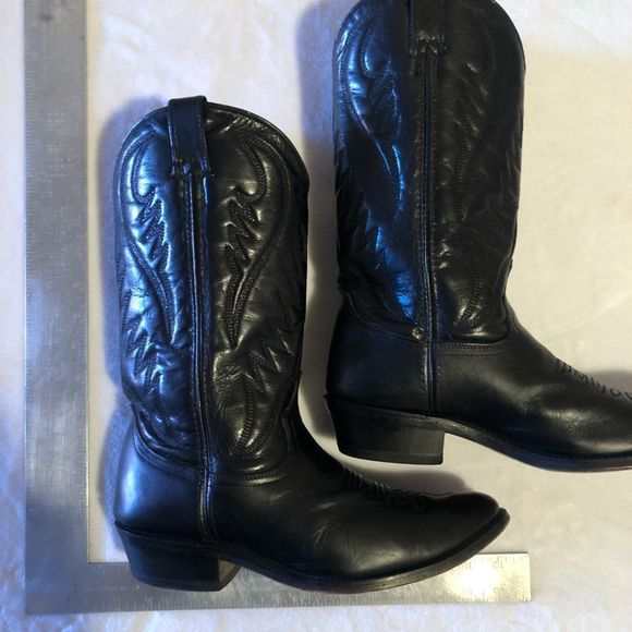 Express Rider Western Style Black Leather Boots • Men’s Sz 10 - Picture 11 of 12